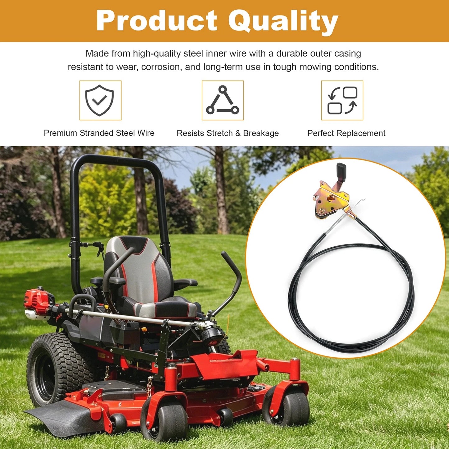 06900026 Throttle Control Cable for Ariens Gravely Zoom 2050 2250 & Pro-Master