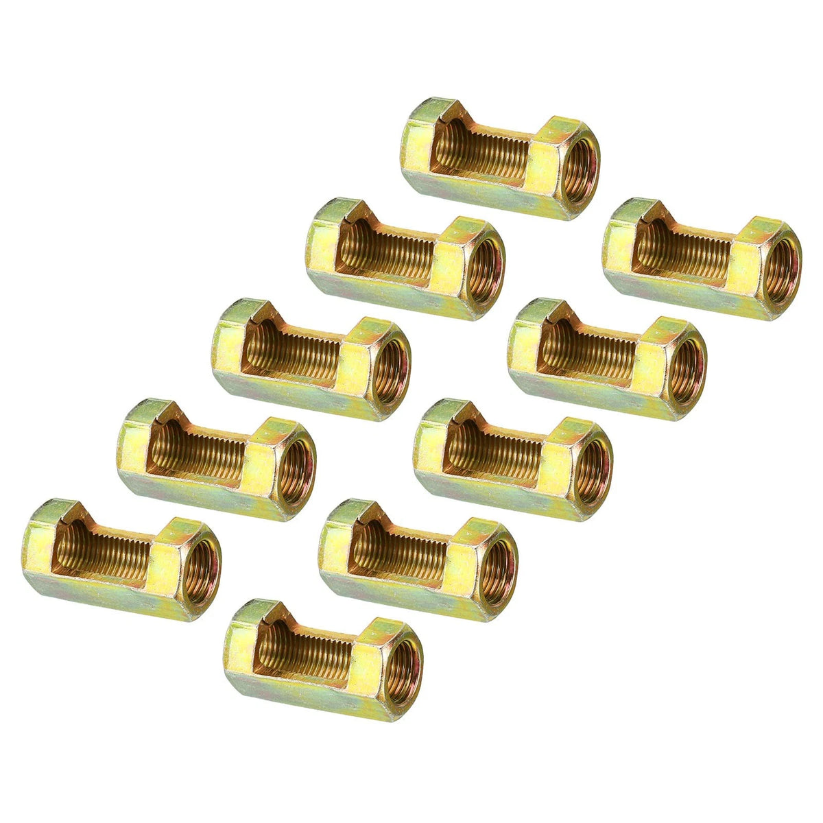 PATIKIL 1/8IP(1/8-27) Hex Coupling Nut, 10 Pack Female 1/8-27, off-white