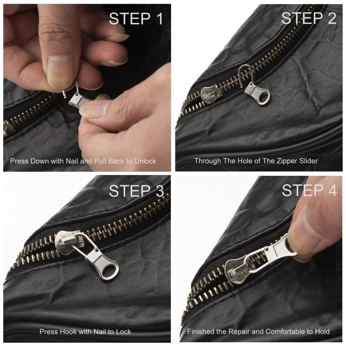 Mizeer Small Zipper Pull Replacement, Perfect for Hole 4pcs Bronze