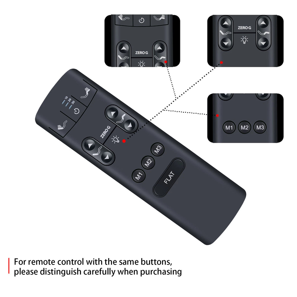Remote Control For iDealBed 5i Custom Adjustable Bed Base With backlight