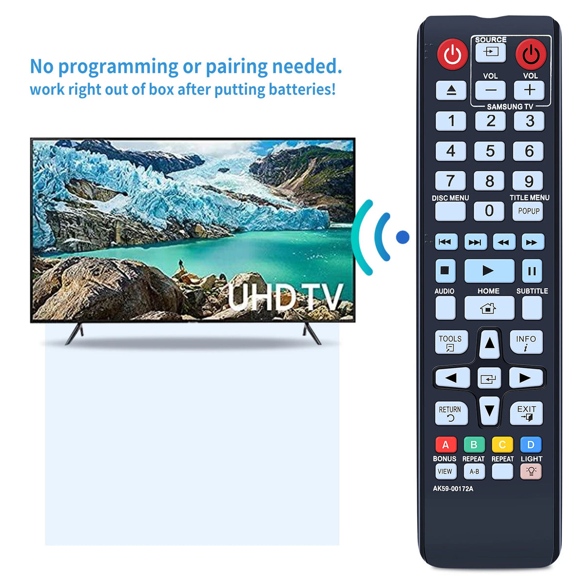 AK59-00172A Remote Control For Samsung DVD Disc Player BD-F5700 BD-J5100