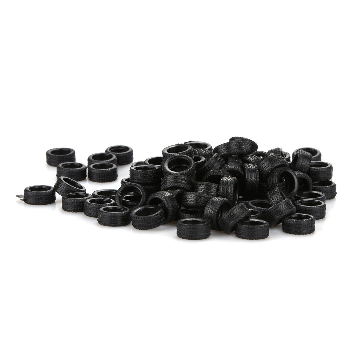 100Pcs 1:64 Rubber Tire Diorama Diorama Display Model Scene Accessories Toy