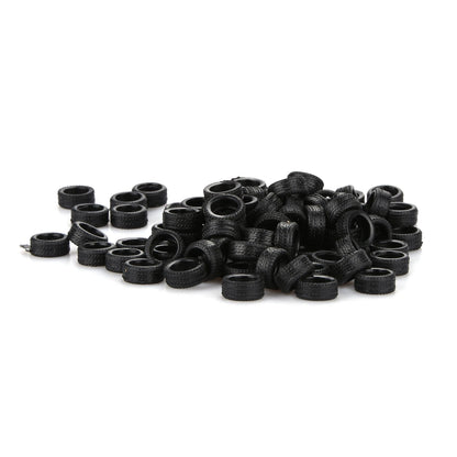 100Pcs 1:64 Rubber Tire Diorama Diorama Display Model Scene Accessories Toy