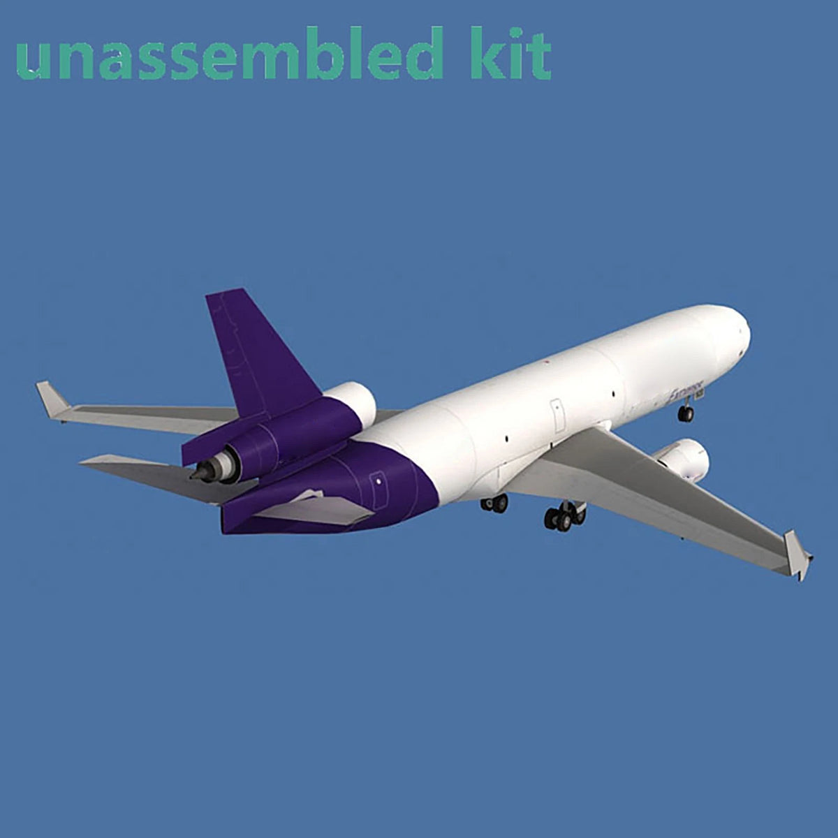 1:100  MD-11 Air Plane 3D Paper Model Cargo Aircraft Unassembled Ornaments