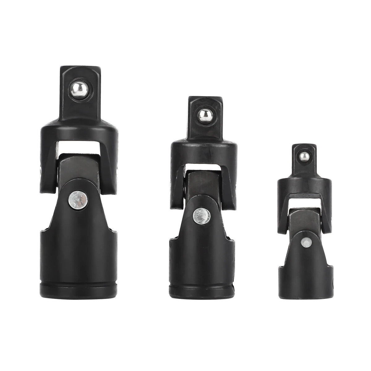 3Pack 1/4" 3/8" 1/2" Drive Swivel Impact Universal Joint Socket Set Adapter Tool