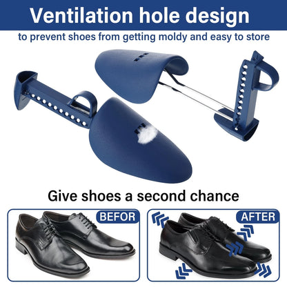 Honeydak 20 Pairs Plastic Shoe Stretcher 9.25-12.20 inches, Dark Blue