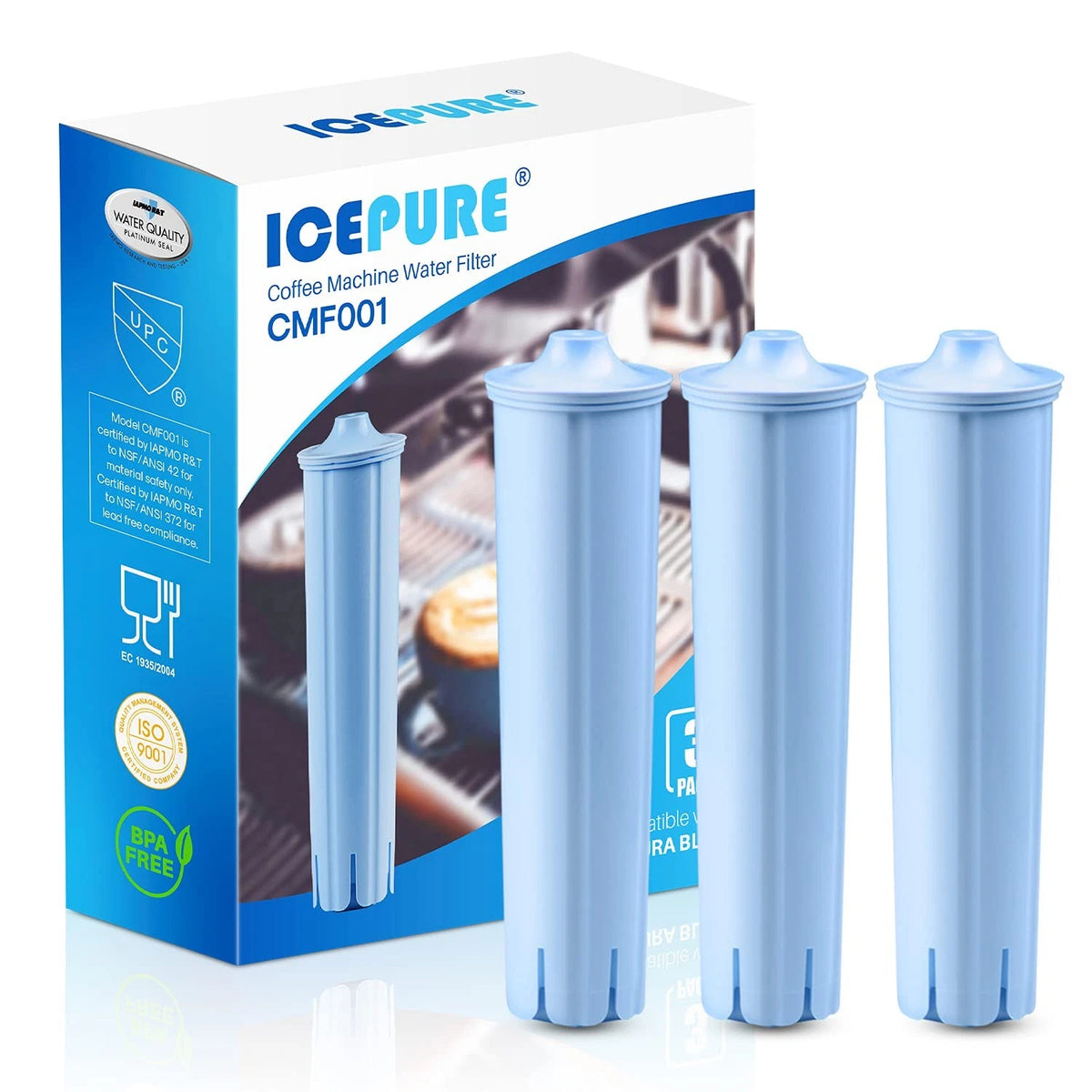 ICEPURE Jura Clearyl Blue, Compatible Coffee 3 Count (Pack of 1), Blue