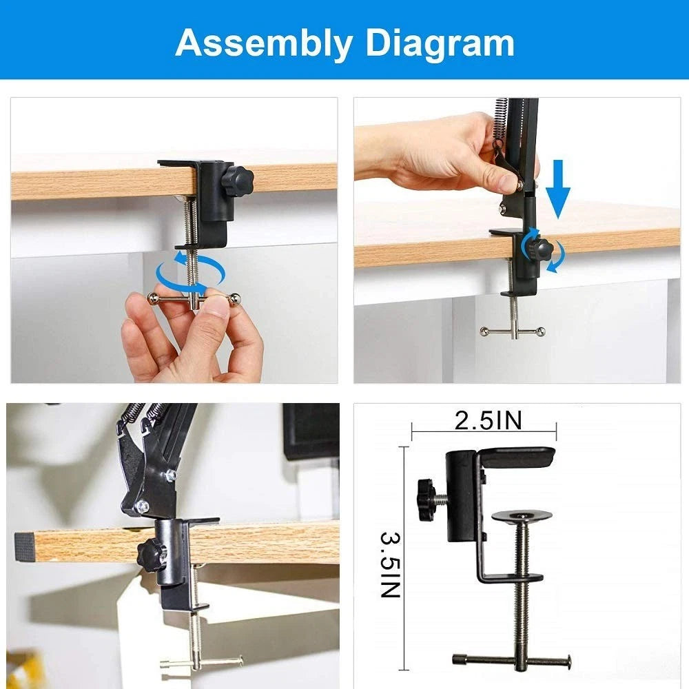 Phone Video Stand,Overhead Camera Mount Compatible with iPhone Samsung Black