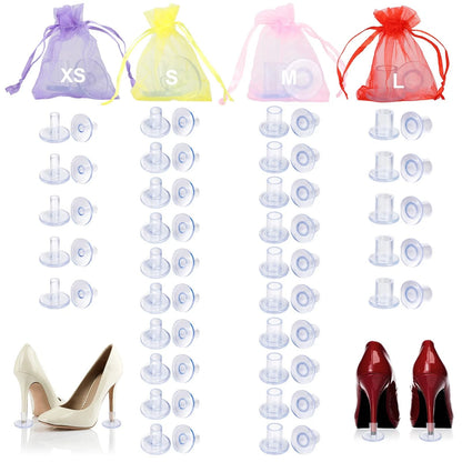 30 Pairs 4 Sizes Heel Protectors for Grass, High 4 Available, Clear