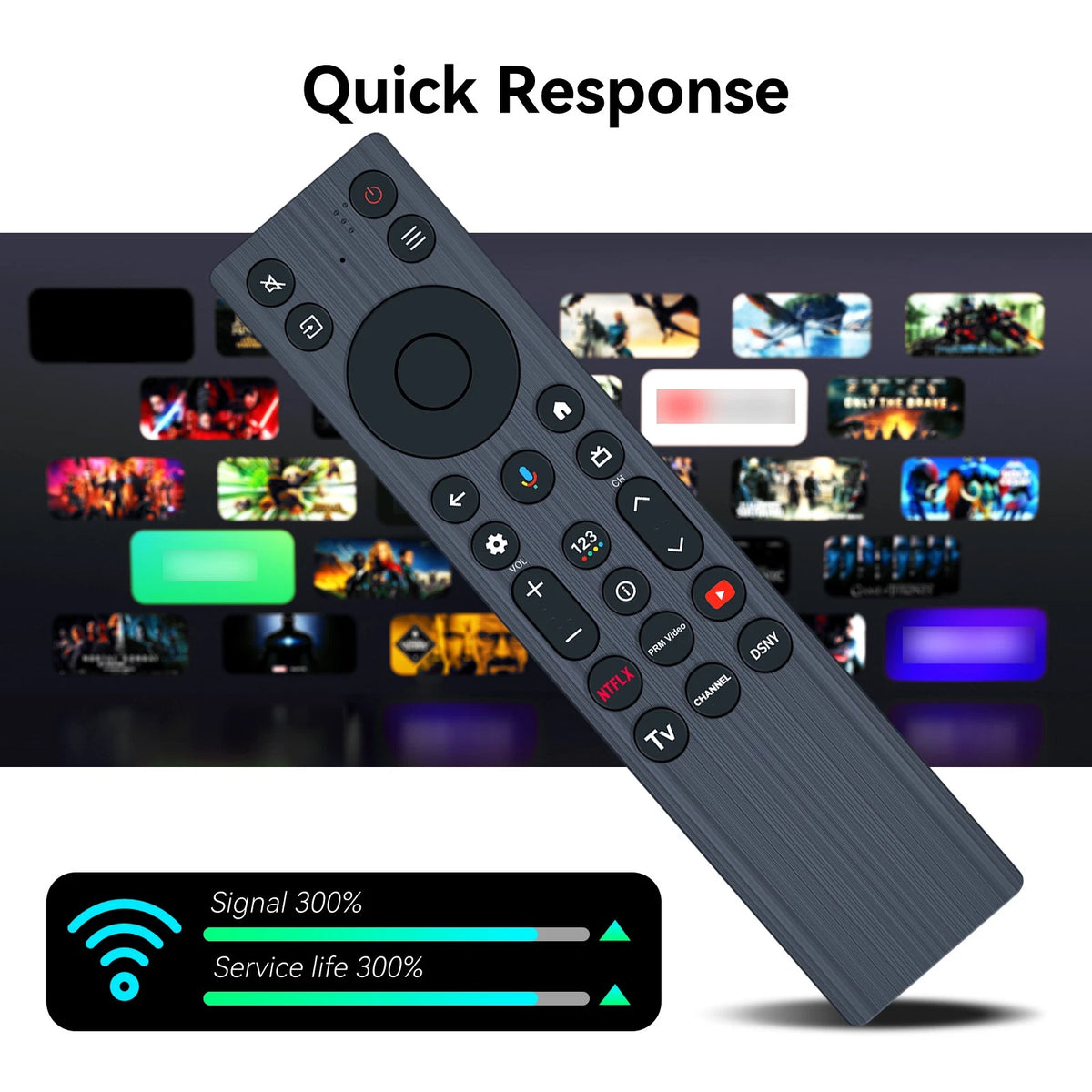 RC813A FMB1 RC923A G0401-000253 Remote Control For TCL Smart LED TV No Voice