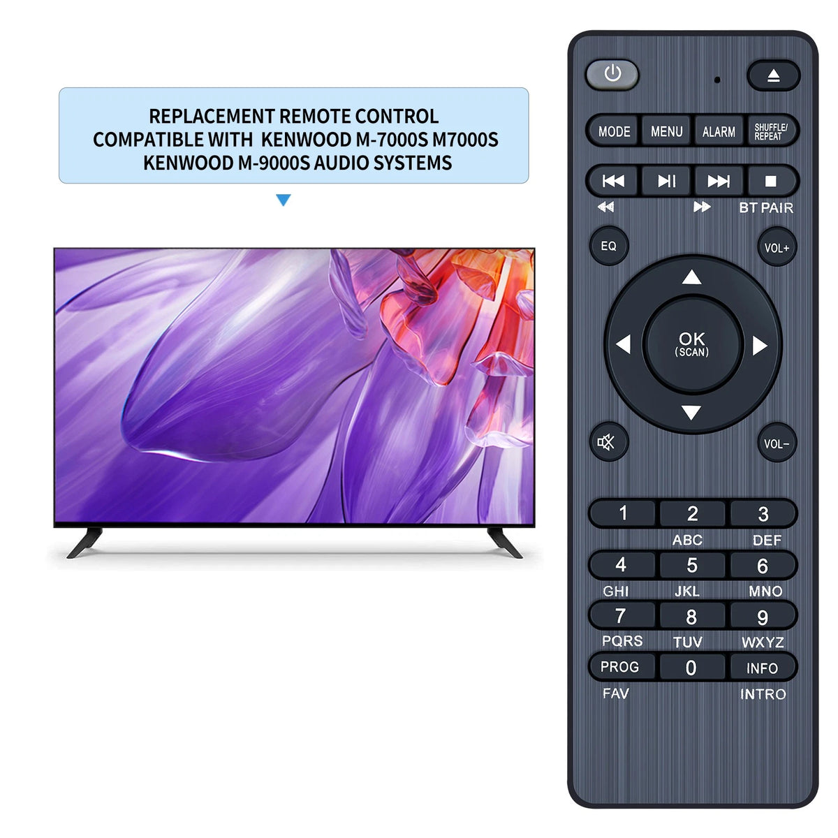 Replacement Remote Control For Kenwood M-7000s M7000s M-9000S Audio Systems