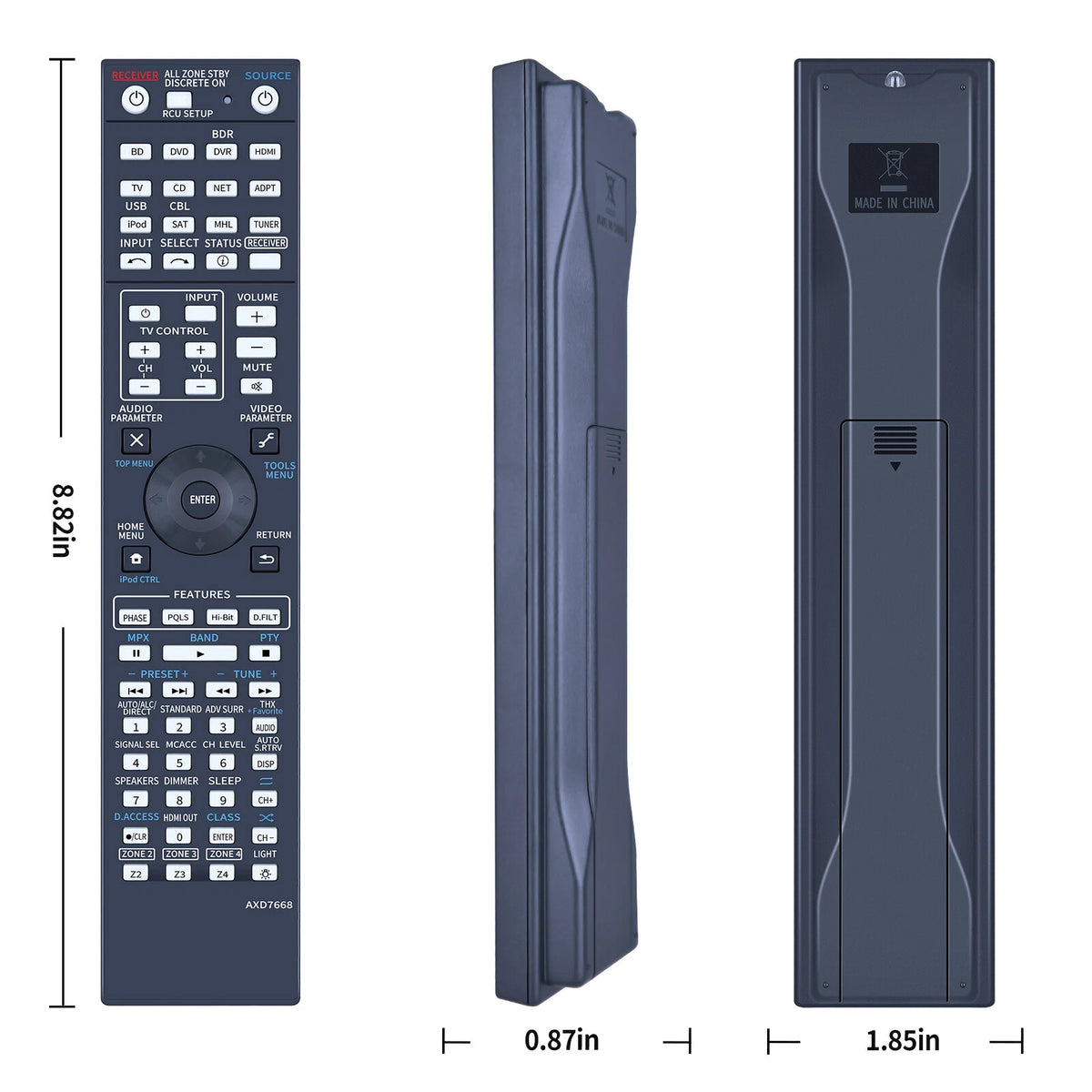 AXD7668 Remote Control For Pioneer AV Receiver SC-65, SC-67, SC-68, SC-1522