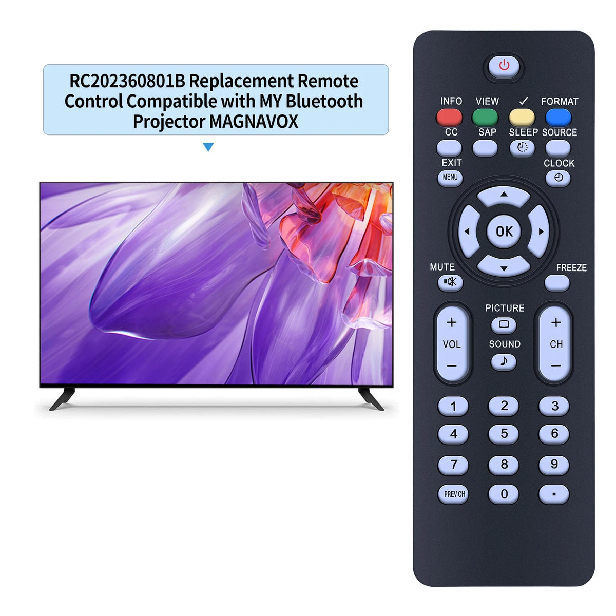 RC2023608/01B Replacement Remote Control For Magnavox 47MF437B 37MF337B/37
