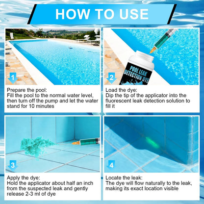 WANJAO Blue Pool Leak Detection Dye Kit, Easily Locate The Point blue