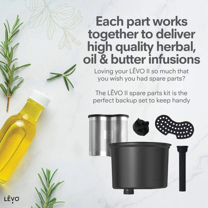 LĒVO II Spare Parts Kit - Includes Power Pod Herb Basket, Silicone Pod...