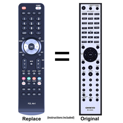 RC-816S Replacement Remote Control For Onkyo Network Stereo Receiver TX-8050