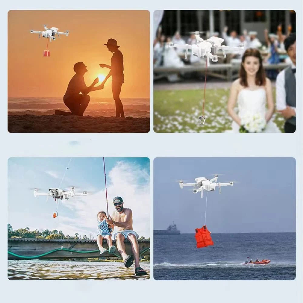 Universal Drone Airdrop System, Release Device, Payload Clip, Airdropper GRAY