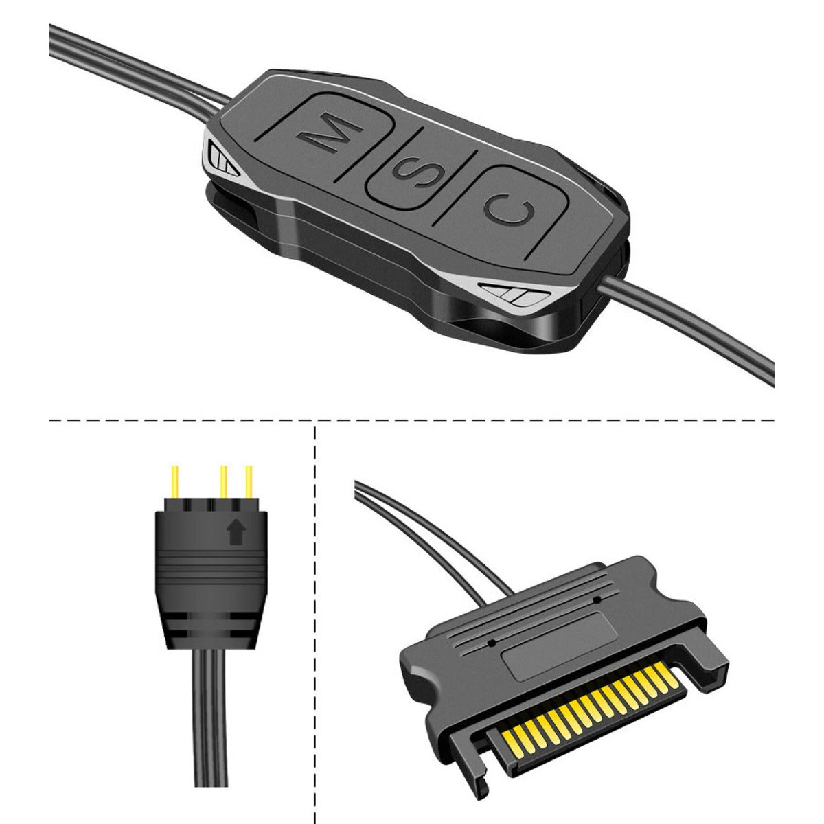 AR-1 RGB Controller Cable 5V 3 Pin to SATA AURA ARGB Mini Control  Controller