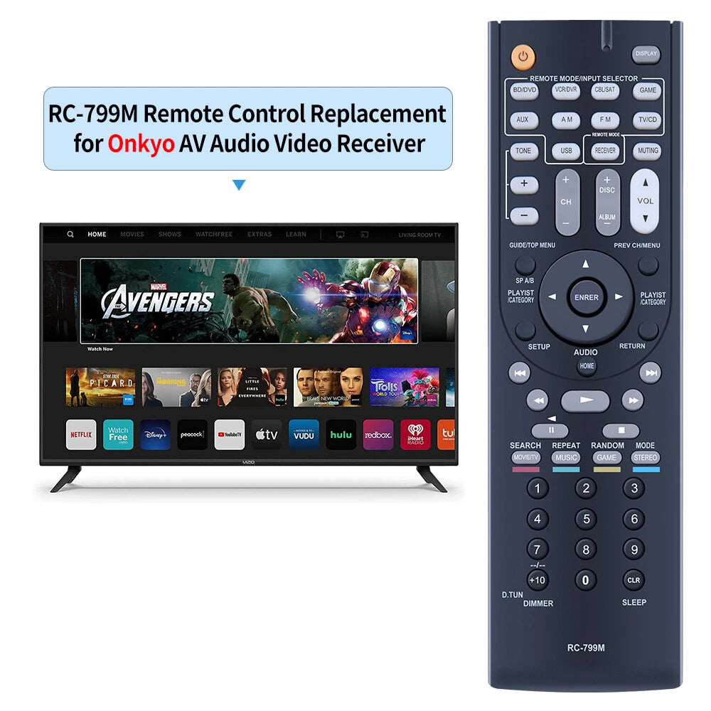 RC-799M Remote Control For Onkyo AV Receiver HT-R391 HTR558 HT-R590 HT-RC330