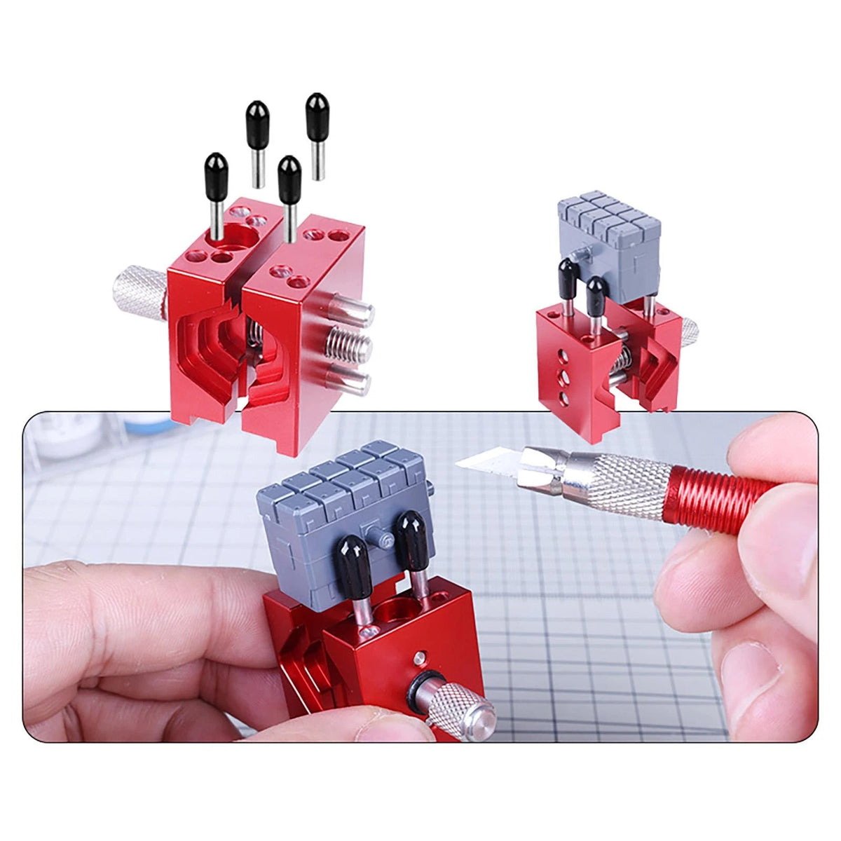 Adjustable Aluminum Alloy Mini Vise for Gundam Model Military Hobby Tool A