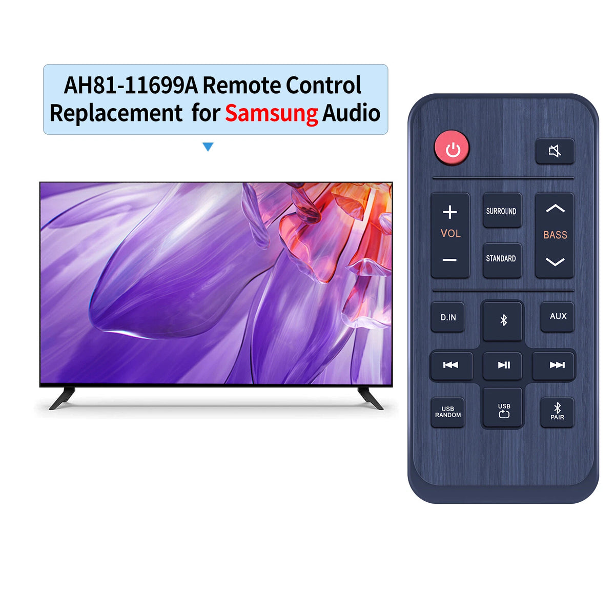 AH81-11699A Remote Control For Samsung Sound Bar HW-A40R HW-T400/ZA