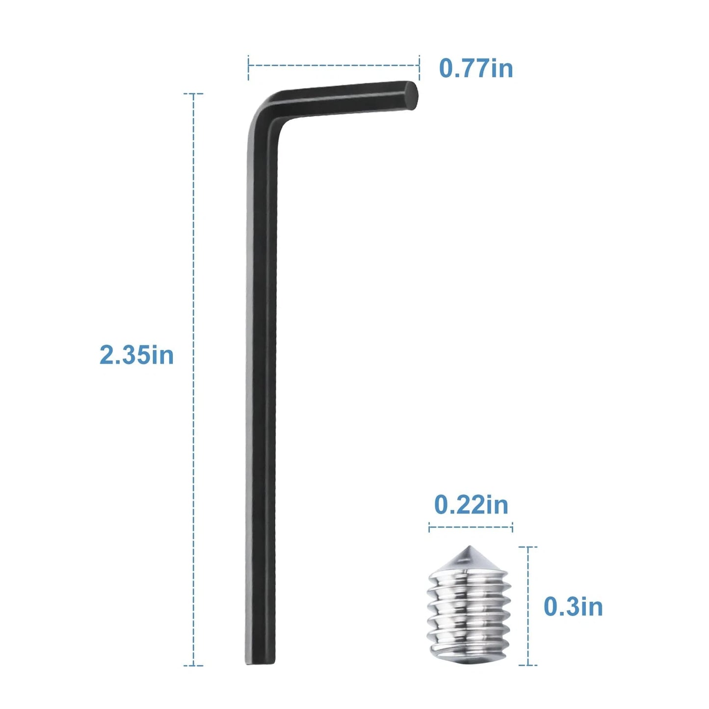 Yayapig Handle Set Screw Package with Wrench for Anderson Storm Door Silver