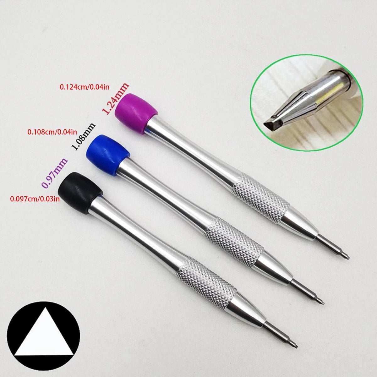 3Pc Metal Triangular Screwdrivers Set For 3235 Watch Movement Repair Tool