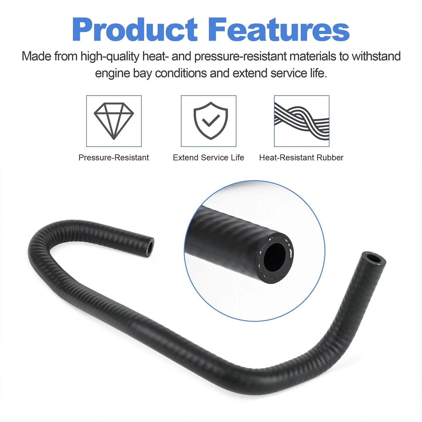 47474-9Z710 Brake Booster Vacuum Hose for 2000-2004 Nissan Frontier 2000-04 3.3L