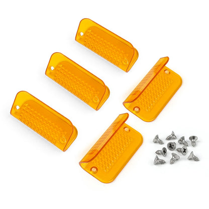 Orange Amber Cab Roof Visor Replacement Light Lens for Lund Moon/Sun Visor-5PCS