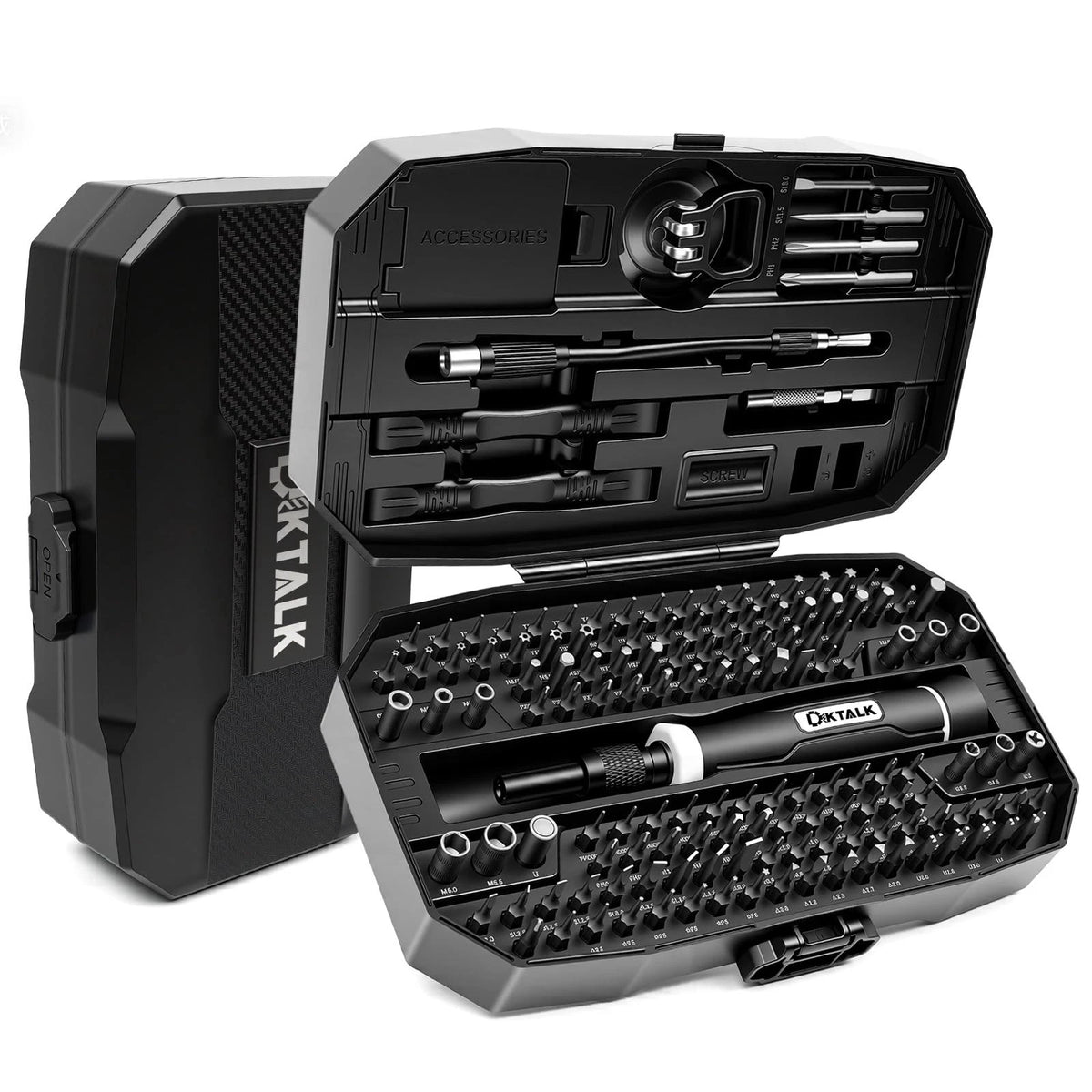 152-in-1 Precision Screwdriver Set, Electronics Repair Kit with Manual, Black