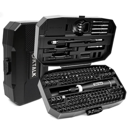152-in-1 Precision Screwdriver Set, Electronics Repair Kit with Manual, Black