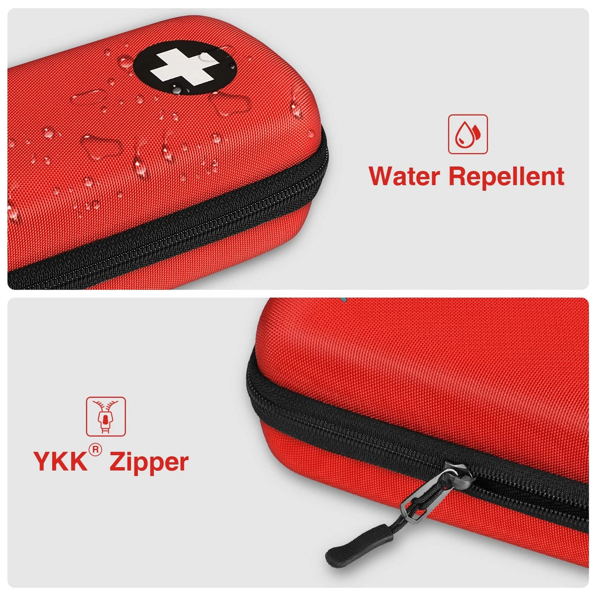 MEDMAX Epipen Medical Carrying Case, Hard Shell 7.8 x 3.3 x 2.6 inches, Red