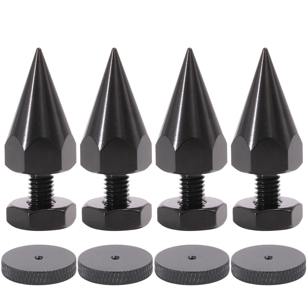 4Pack Iron AMP Studio Monitor Stand Feet/Base M6 Thread Speaker Isolation Spike