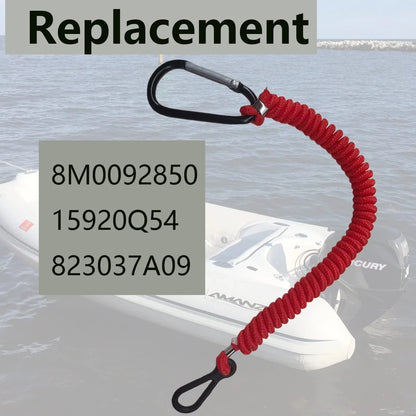 GZZTORES 8M0092850 Boat Kill Switch Lanyard Replacement 1Pcs, Red