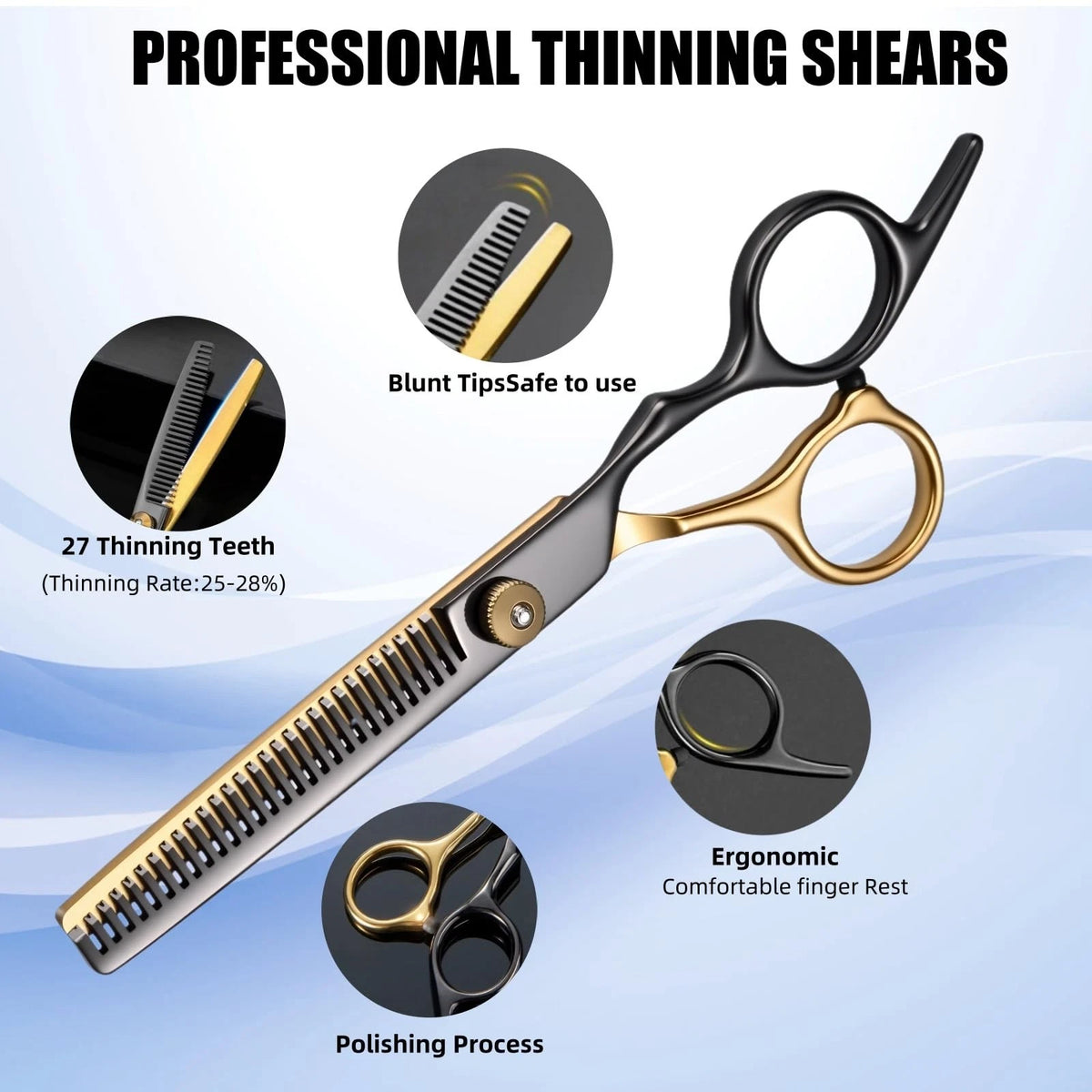 13 PCS Hair Cutting Scissors Shears Kits，Professional Haircut Kit...