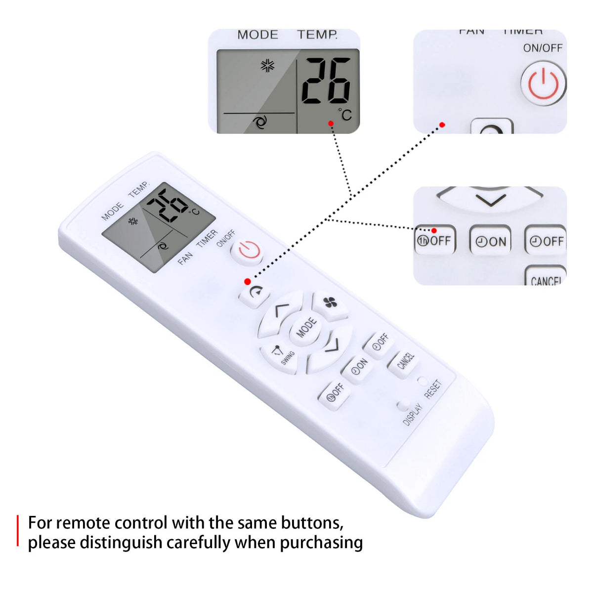 CRMC-B004JBEZ AC Remote Control For Sharp Air Conditioner