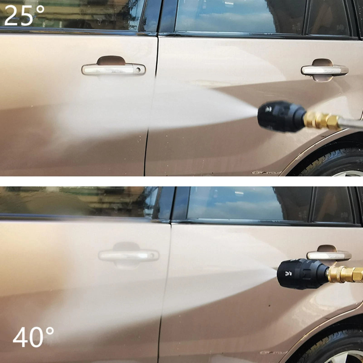 High Pressure Washer Nozzle 5 in 1 Adjustable Angles Rotating Water Nozzles