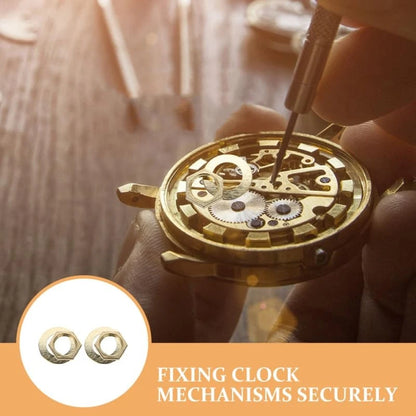 GOOHOCHY Quartz Clock DIY Fittings Kit with Nuts and 1.10X1.00X0.20CM, Golden
