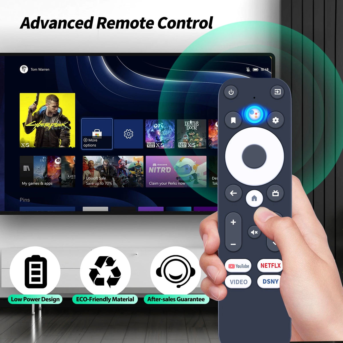 Voice Remote Control For NEBULA Cosmos Laser 4K Projector D2350 D2342