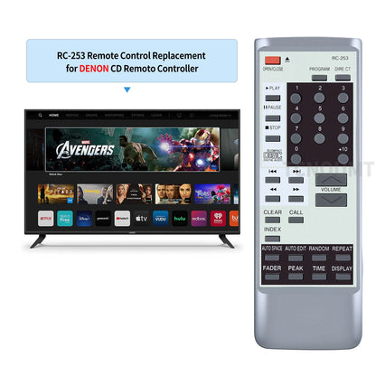 RC-253 Remote Control For Denon CD Player DCD1460 DCD1560 DCD1650 DCD2560
