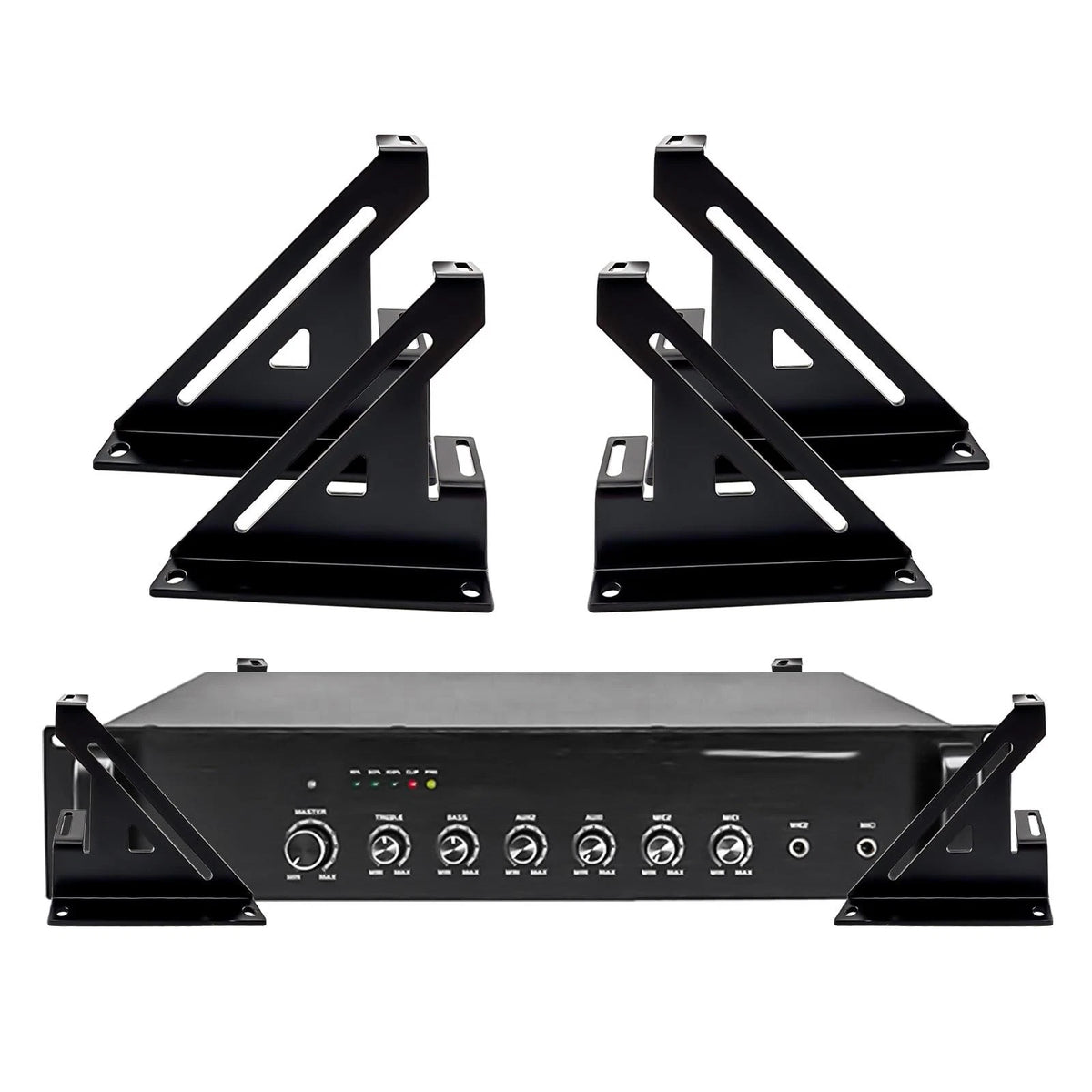 Steel 2 Amp Amplifier Rack Coated by Black Powder  for Car Audio