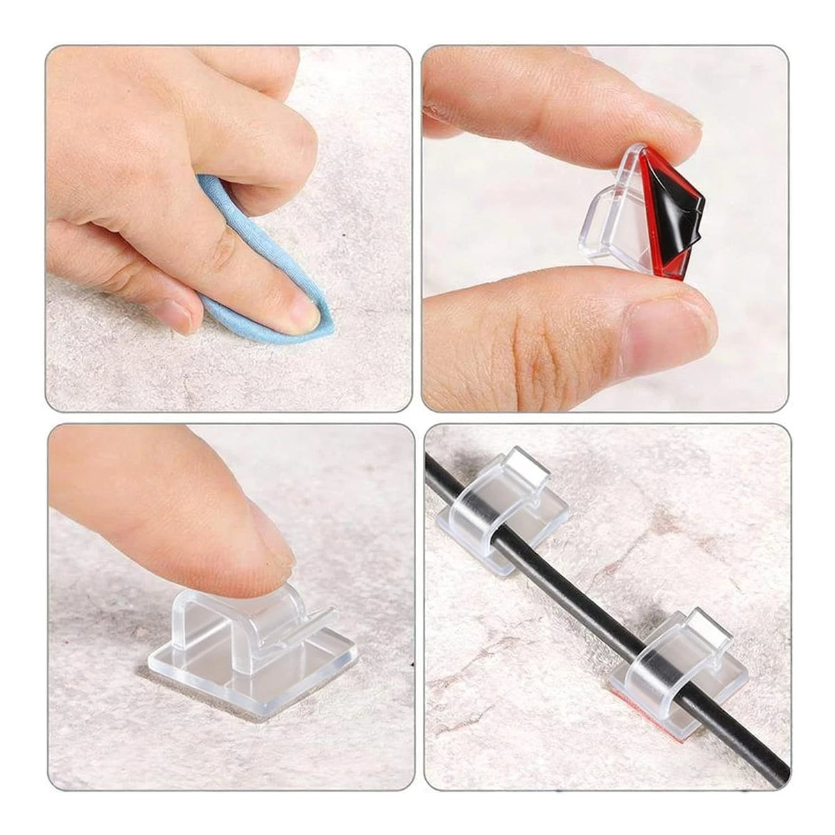 100PCS 0.55 * inch Cable Length: inches, Width: clear