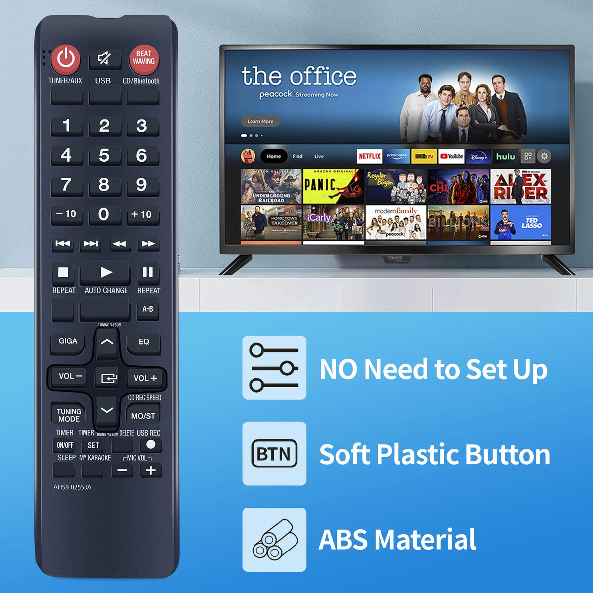 AH59-02553A For Samsung HI-FI Component System Remote Control MX-FS8000 MXFS9000