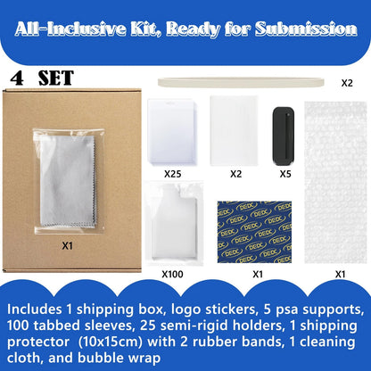 DEDC Card Grading Submission Kit Mailing with 4-set- PSA, White