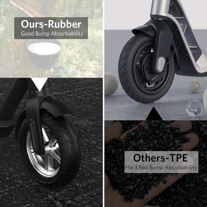 10x2.125 Scooter Tire, 10 inch Solid Rubber Tires Tubeless Front or 2 black