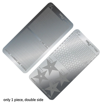 T06A03 Stainless Steel Masking Sheet Easy Cutting Type Board Hobby Tools Fuu