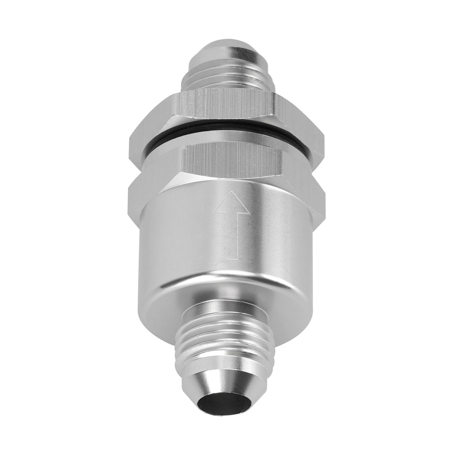 Aluminium -6 AN to AN6 Flare Inline Check Valve -Sliver