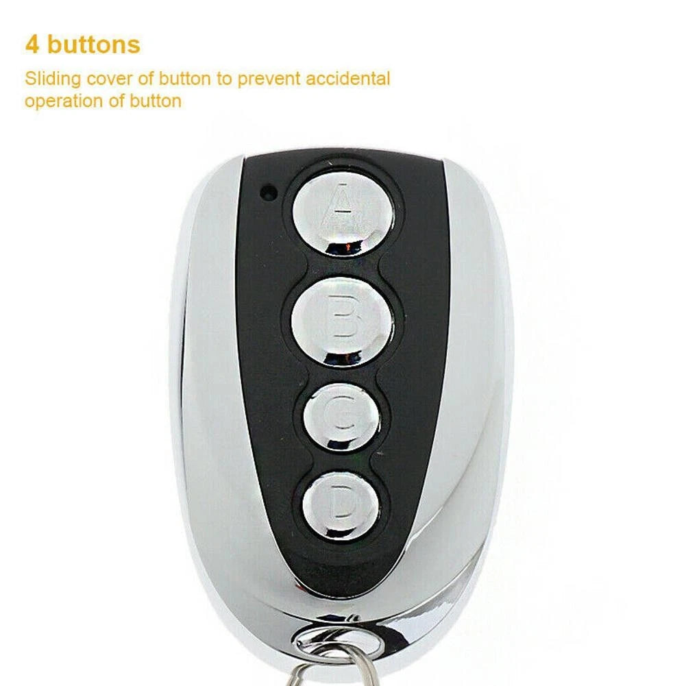 4 Buttons 433MHz Gate Garage Door Open Remote Control Fob With LED Indicator r