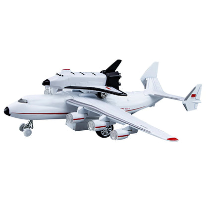 1/400 An225 Mriya Plane w/Buran Orbiter Model Sound Light Pull Back Gift,