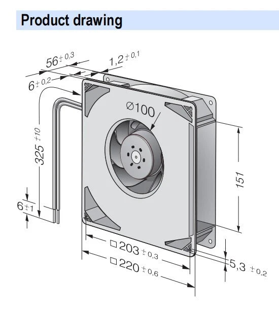 Ebmpapst Fan RG160-28/18N Blower Fan 48VDC 0.40A 19W 2850RPM Centrifugal Fan